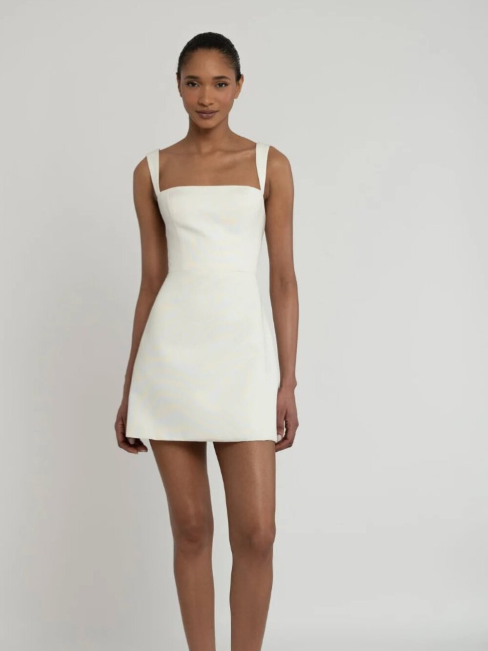 Jenny Yoo Camille Little White Dress, Size 8 (Altered)